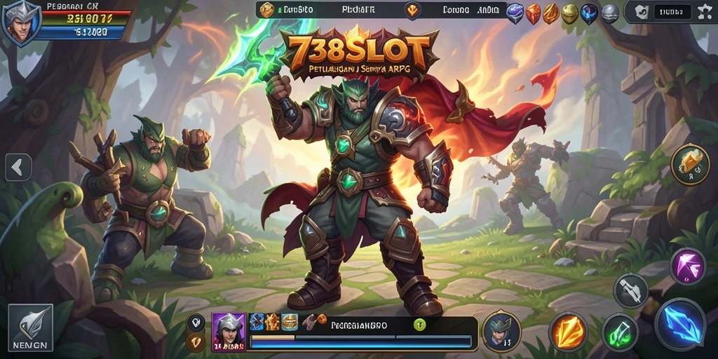 Tampilan seru gameplay ARPG di 738SLOT.