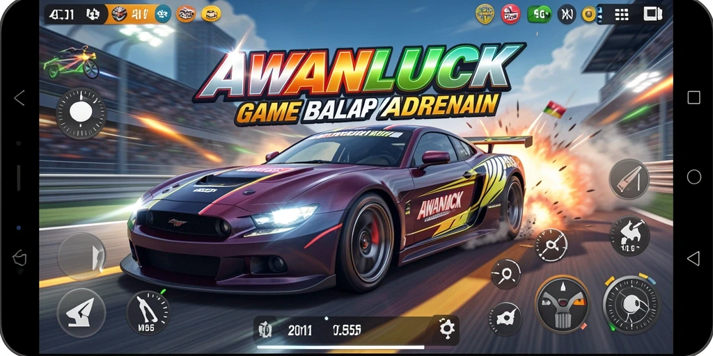 Tampilan menarik saat balapan mobil di Awanluck.