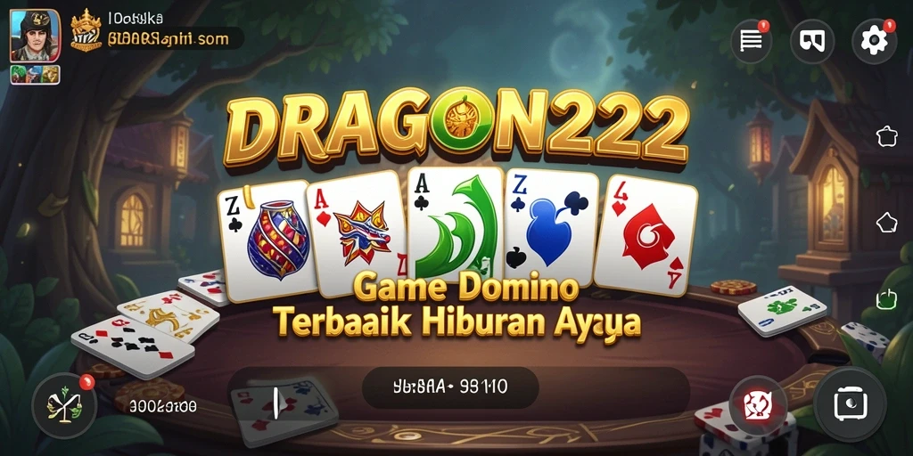 Tampilan gameplay seru di DRAGON222 permainan Domino.