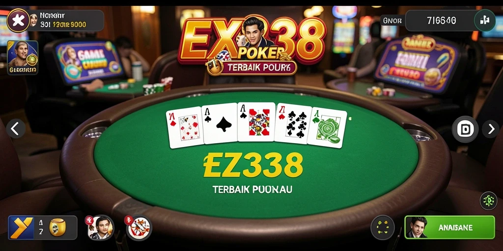 Tampilan gameplay Poker yang menarik dan kompetitif di EZ338.