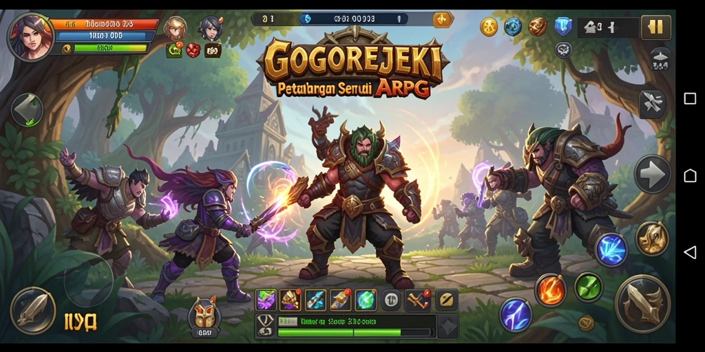Tangkapan layar menunjukkan aksi pertarungan seru dalam GOGOREJEKI.