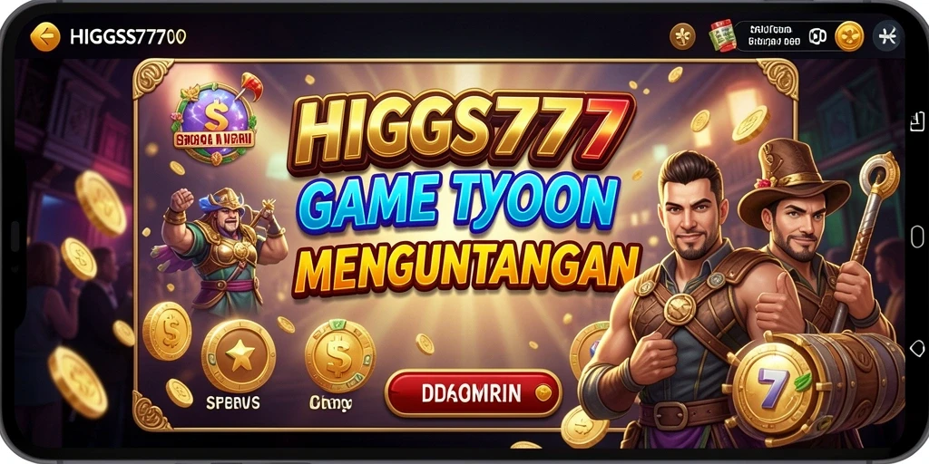 Tampilan gameplay HIGGS777 yang penuh aksi dan strategi Tycoon.