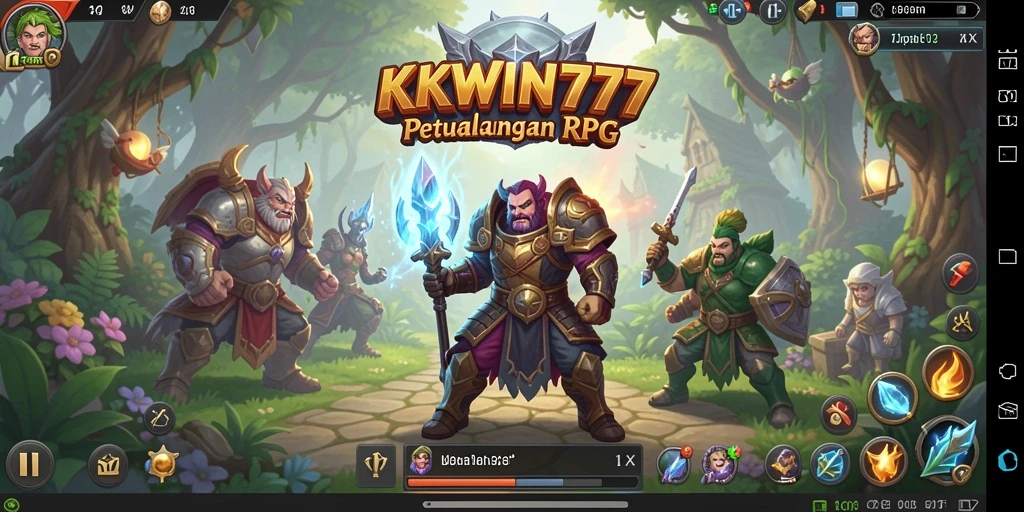 Tampilan screenshot KKWIN777 yang menunjukkan aksi pertarungan RPG yang mendebarkan.