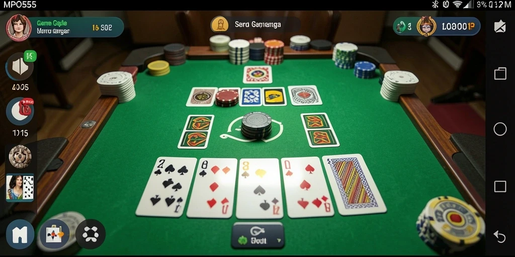 Tampilan gameplay Gaple yang menarik dan interaktif di MPO555.