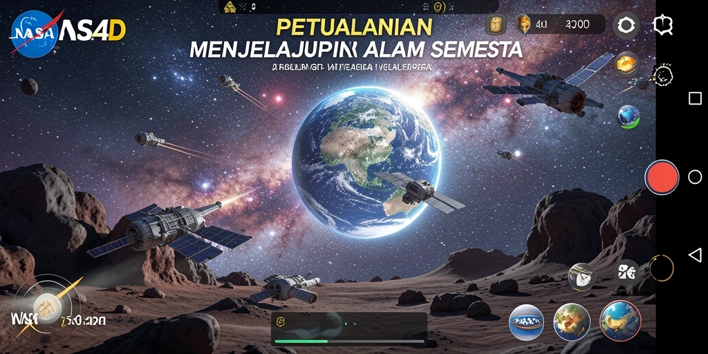 Gameplay NASA4D yang seru dengan eksplorasi luar angkasa.