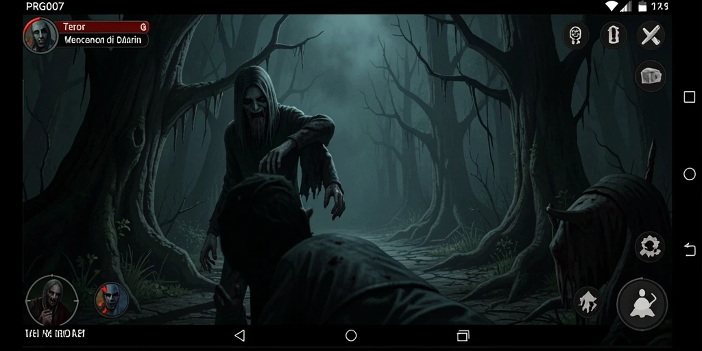 Screenshot menakutkan dari gameplay PRG007 yang intens dan mencekam.