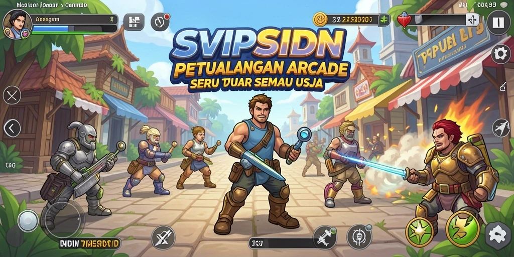 Screenshot SVIPSIDN menampilkan aksi seru dalam gameplay Arcade.